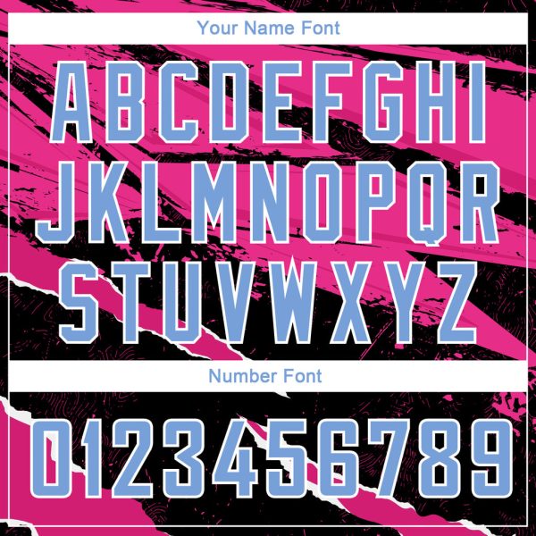Custom Black Light Blue-Pink 3D Pattern Design Torn Paper Style Authentic Basketball Jersey - Image 4