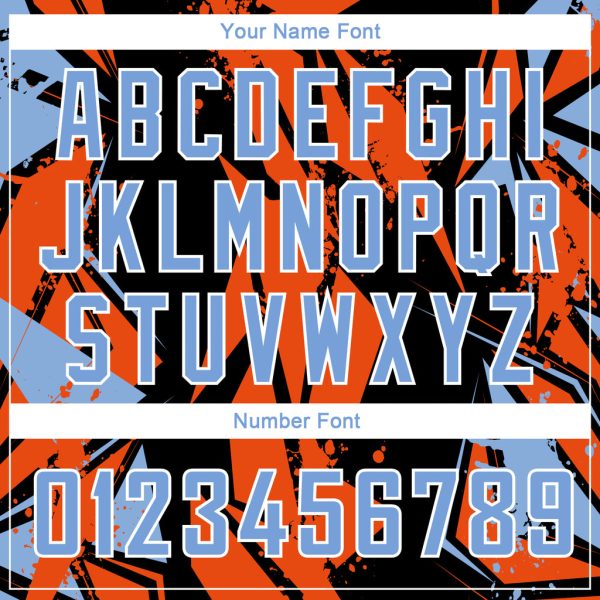 Custom Black Light Blue-Orange 3D Pattern Design Geometric Shapes Authentic Basketball Jersey - Image 4