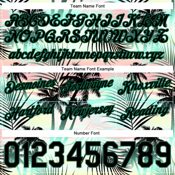 Custom Black Black-Kelly Green 3D Pattern Design Tropical Palm Leaves Authentic Basketball Shorts - Image 3