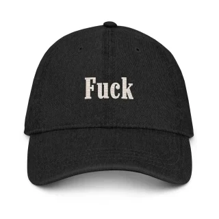 Fck Embroidered Denim Hat, Vacation Denim Hat Unisex's - Light blue
