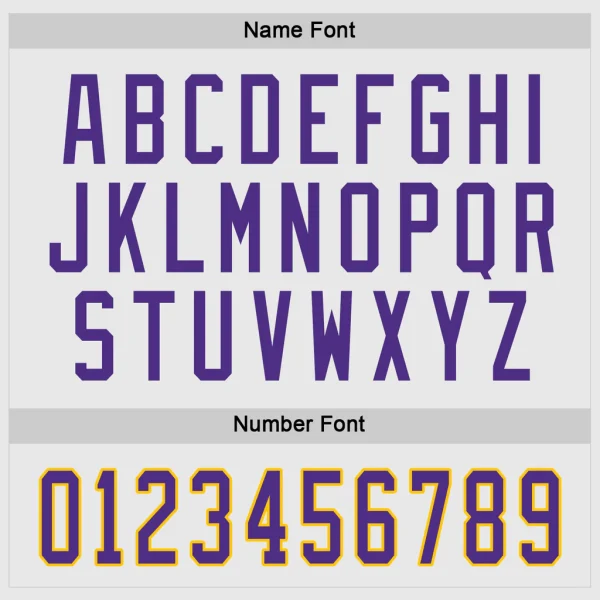 Custom White Purple-Gold Hockey Jersey - Image 4