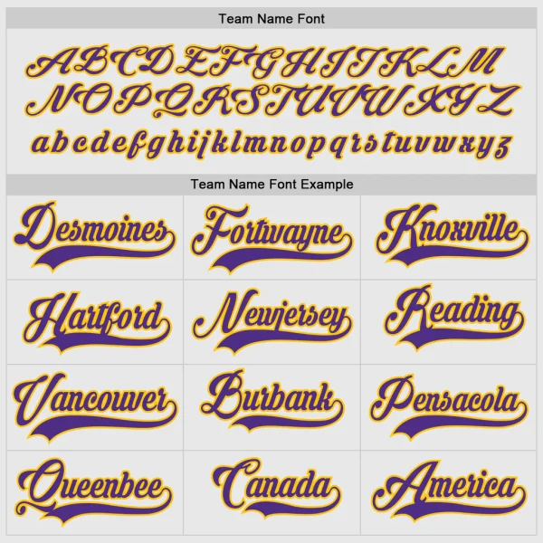 Custom White Purple-Gold Hockey Jersey - Image 3